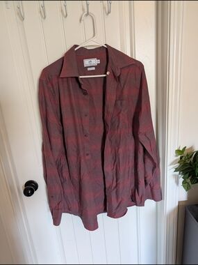 Southern Tide Men's Red Plaid Button-Up Shirt